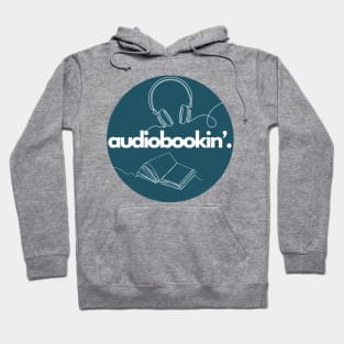 AUDIOBOOKIN’ Blue Circle - large graphics Hoodie